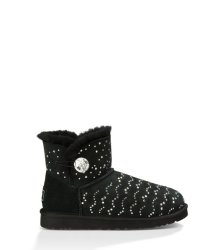 UGG Mini Bailey Button Bling Lunar BLACK