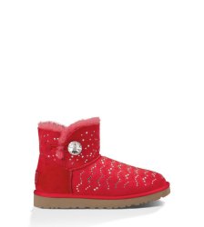 UGG® Mini Bailey Button Bling Lunar RED