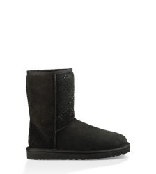 UGG Classic Short Crystal Diamond BLACK