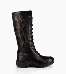 UGG ADIRONDACK TALL EXOTIC VELVET Boots BLACK