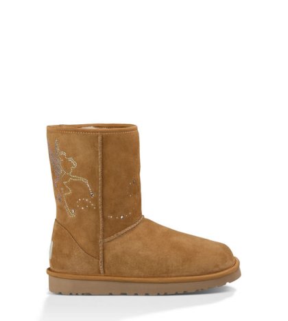 UGG Classic Short Tinker Bell Crystal CHESTNUT